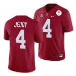 Men's Alabama Crimson Tide #4 Jerry Jeudy 2021 Rose Bowl Crimson NCAA College Football Jersey 2403CDOT3